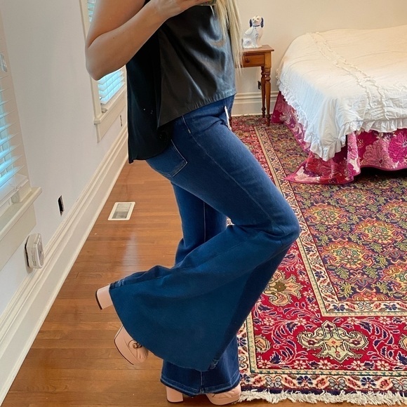 Reworked High Waisted Bellbottoms with Stretch - Picture 2 of 8